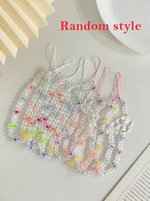 Rainbow Flower Painted Braided Wave Edge Transparent Protective Phone Case Compatible With Iphone 17/17 Pro/17 Pro Max, 16/16 Pro/16 Pro Max/16 Plus, 14, 15, XS, XR, 7/8 Plus, European And American Style, Shock-Proof, Soft Shell For IPhone P15 Pro Max, P14, P13, P12, P11 - Multicolor - View 32