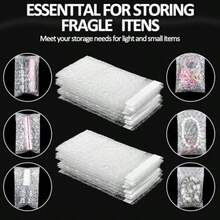 300 bolsas de burbujas transparentes de 2.75 x 4 pulgadas bolsas de burbujas de doble pared autosellantes bolsas de embalaje para pequeñas empresas - Transparente - Ver 3