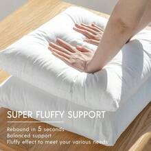 1/2/4pcs Soft Fluffy Pillow Inserts For Home Decor Bedroom Living Room Sofa Throw Pillows Fall Autumn Room Decor Indoor Decorative Filling - White - View 8