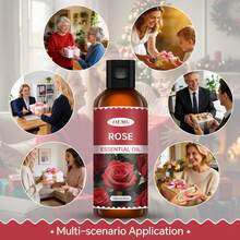 100毫升/30毫升玫瑰精油 - 玫瑰香氛护肤、护发、沐浴，适用于蜡烛制作、家用香薰，持久留香 | 香氛精油 | 浓郁温暖的香气 | 节日礼物、皮革护理、车载空气清新剂 - 玫瑰精油 - 查看 4