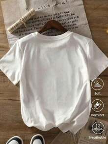 Camiseta de manga corta para mujer diseño moderno y transpirable ideal para el verano nueva colección moda femenina - Blanco - Ver 2