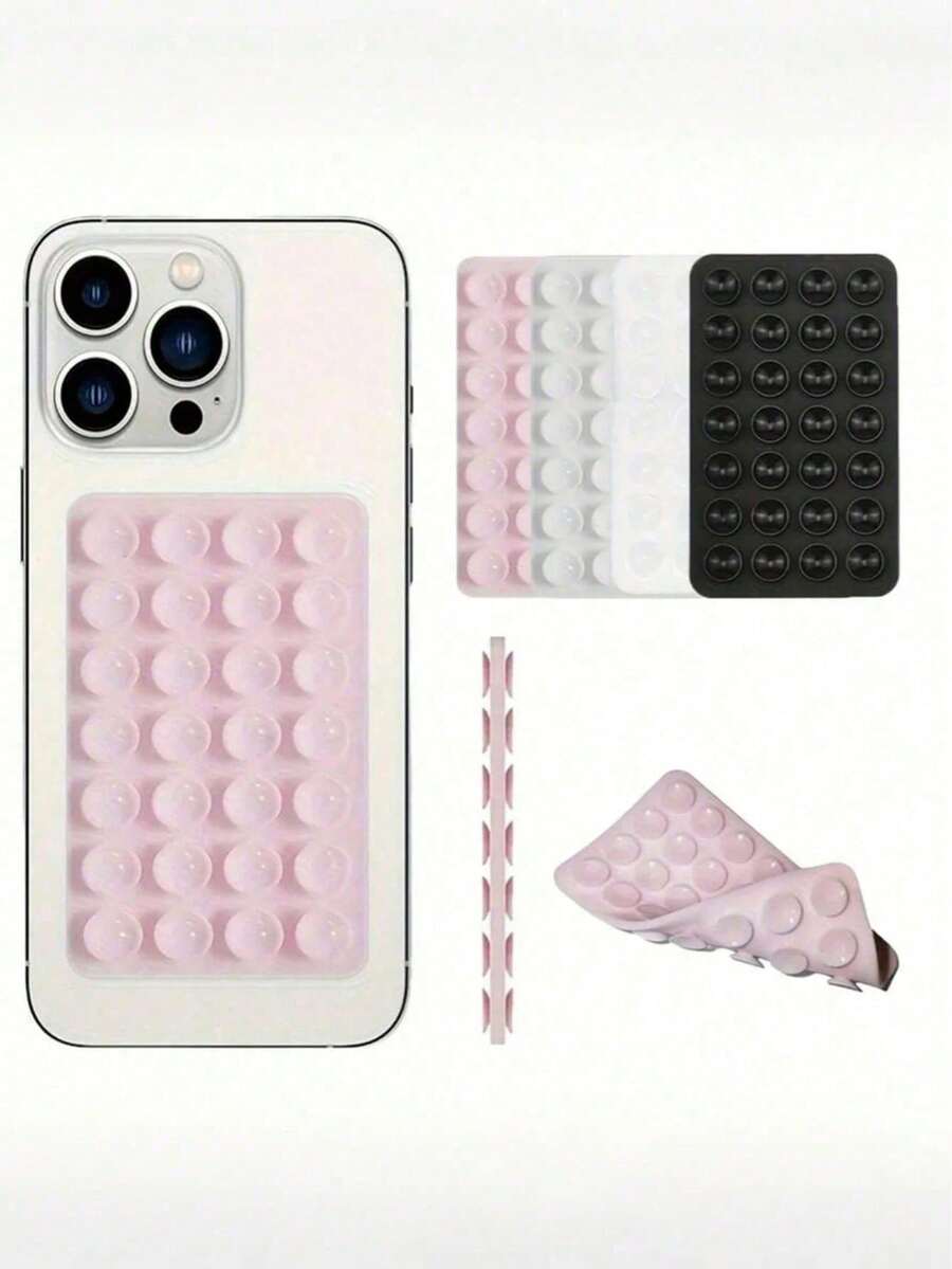 Bộ 4 miếng/1 miếng silicon hai mặt có đế hút, giá đỡ điện thoại có đế hút, giá đỡ điện thoại dính Octobuddy, giá đỡ điện thoại dính, phù hợp cho điện thoại nữ, ví, ví mini, hộp đựng thẻ.