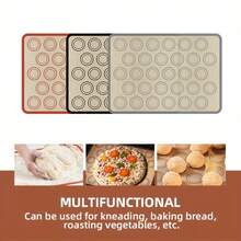 3 Tấm lót nướng bằng silicon, chống dính, chịu nhiệt, thích hợp làm bánh macaron, có thể rửa bằng máy rửa chén, dụng cụ làm bánh nhà bếp. - Xem 8