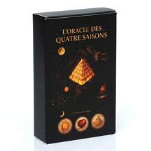 French LOracle 61 Card Oracle Deck With Guidebook Coffret French Divination Cards Oracle Game For Insight Reflection Complete Set Tarot Inspired Oracle Cards For Spiritual Guidance - Black - View 1