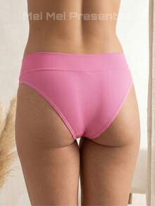 Set Of 5 Women's Basic Ribbed Panties For Everyday Comfort - Assorted Colors - 彩色 - 查看 8