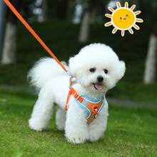 Dây đeo ngực thoáng khí cho chó nhỏ, chó Poodle, chó Chihuahua. - Hồng - Xem 10