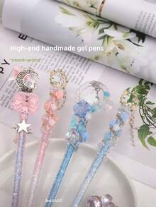 1 chiếc bút bi hình mèo mặt trăng trong vườn hoa, hình hoạt hình 3D dễ thương, khô nhanh, chất lượng cao, thích hợp cho học sinh, thi cử, quà sinh nhật cho trẻ em, bút hình mèo đáng yêu, quà tặng sinh nhật cho trẻ em, đồ dùng học tập. - A - Xem 4