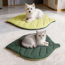 Đệm nằm hình lá cho thú cưng, thảm ngủ mềm mại, có thể giặt máy, dễ vệ sinh, phù hợp mọi mùa, thảm ngủ dày hai mặt có thể đảo chiều cho mèo/chó, dành cho thú cưng nhỏ/vừa. - Nhiều màu - Xem 3