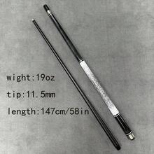 12.5mm High Precision Fiberglass Pool Cue, 2pcs/Set American 9-Ball And Pool Cue Sticks, Non-Slip Handle With Embossed Shell And Accessories - Black - View 3