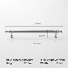 1个/2个铝合金金色、黑色、银色、镍色橱柜把手和旋钮，抽屉拉手，衣柜门把手，家具五金 - 彩色 - 查看 40