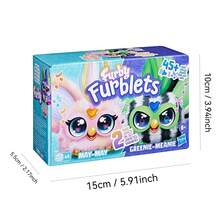 Furby Furblets Bub- 迷你朋友，45 种以上音效和音乐，只会说 Furbish 语，电子毛绒玩具，粉色和白色，返校礼物，适合 6 岁及以上儿童 - 彩色 - 查看 10