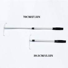 G040-S Aluminum Alloy Silver Retractable Card Rake, Suitable For Texas Holdem, Blackjack, Dice Games, Tabletop Games, Max Extension 70cm/27.5in, Freely Adjustable Length - Silver - View 7