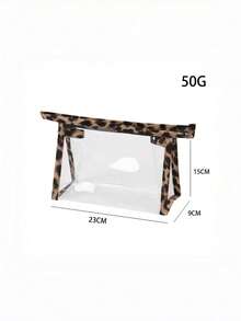 Túi đựng mỹ phẩm chống thấm nước, có khóa kéo, làm bằng nhựa PVC trong suốt, tiện dụng khi đi du lịch. - Xem 7