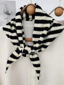 1 chiếc băng đô/khăn tam giác kẻ sọc dành cho nữ, khăn choàng dệt kim đa năng cho mùa xuân/hè, khăn trùm đầu ấm áp dễ phối với váy và áo sơ mi, quà tặng ngày Valentine. - Nhiều màu - Xem 16