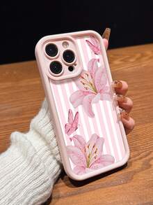 1 ốp lưng điện thoại dày dặn, chống rơi, họa tiết hoa ly và bướm ngọt ngào, phù hợp với 11, 12, 13, 14, 15, 16, 13 Pro Max, 16 Plus, XR, 7, 8 Plus, 15 Pro Max, 17 Pro Max, XS, 14 Pro, 16 Pro Max, món quà thời trang dành cho phụ nữ. - Hồng - Xem 2