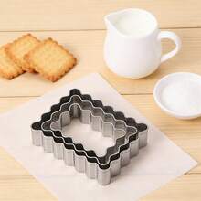 3pcs Stainless Steel Cookie Cutter Set - Rectangular And Square Shapes - For Baking - Suitable For Pastries And Cookies Baking - Perfect Choice For Holiday Baking - Kitchen Essential - Baking Molds - View 10