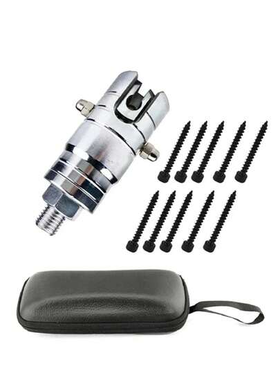 Bộ dụng cụ tháo xi lanh khóa chuyên nghiệp, bộ dụng cụ tháo rời cơ cấu khóa kim loại không dùng điện, bao gồm 10 ốc vít, một dụng cụ rút ốc vít và một hộp đựng, thích hợp cho khóa cửa.