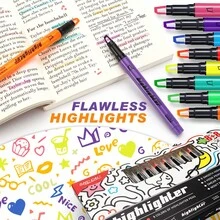 16pcs Set Painting Brush, 8 Colors Non-Smudge Non-Fading Highlighter Pens, 4pcs Fine Tip Drawing Pens, 4pcs Erasable Whiteboard Markers - 16PCS - View 4