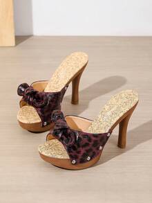 Giày sandal cao gót nhẹ dành cho nữ, kiểu dáng đa năng, thoải mái, thích hợp cho mùa hè. - Màu Đỏ Sâu - Xem 7