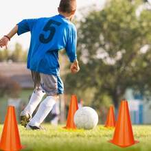 Inch Cones Sports, 24 Pack Orange Soccer Cones Agility Field Marker Plastic Traffic Training Cones Basketball Skating Drills Practice - Indoor And Outdoor Festive Events Obstacle Course - Orange, 7 Inch - Set Of 24 - View 6