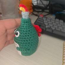 Crocheted Cute Green Grenade-Shaped Decorative Ornament For Children - Multicolor - View 6