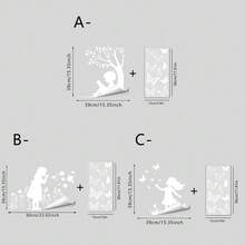 1/3pcs Modern Minimalist Figure Butterfly Static Window Sticker White Silhouette Glass Decal For Living Room Glass Window Mirror Decor No Glue Removable Home Window Ornament - White Silhouette Window Sticker - View 12
