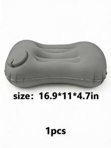 1 pieza Almohada de viaje inflable cuadrada - Soporte para el cuello para coche y avión, también adecuada como cojín lumbar, ideal para vuelos y viajes por carretera largos, accesorio de aviación cómodo, equipo de viaje elegante, material inflable, equipo de camping - Multicolor - Ver 15