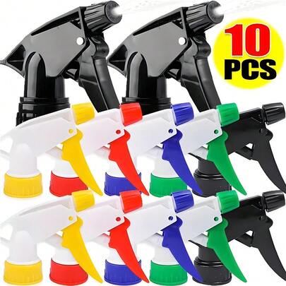 10 piezas de botellas de spray de plástico con cabezales de rociador manual reutilizables, botellas de spray de niebla para el hogar, la oficina, el jardín y la limpieza