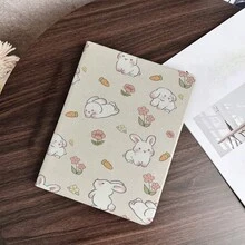1 Cute Bunny Rabbit Print Piece Book-Style Flip Table Case - Multi-Angle Stand Protective Cover With Pen Holder Compatible With IPad Pro (M5)/ Air (M3)/ 11"(A16)/ 10.9/10.2/ Air 5th Gen/Pro11/10th/9.7/Air 2/ (7th Gen)/ (8th Gen)/ Air 4/5/ Pro 11/ 10th Generation 10.9-Inch 2022 Smart Case/ Air 13(M3 2025)/ Air 11(M3 2025)/ Air 11(M3 2025)/ 11(A16 2025)/Galaxy Tab S10+/S9/A9, Auto Sleep/Wake Function Compatible With Xiaomi 6/6pro/7/7pro - Multicolor - View 5
