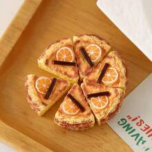 1:12 Creative Simulated Orange Cheesecake Keychain DIY Craft Material, Dollhouse Miniature Accessory, Resin Decor & Home Prop - Multicolor - View 10