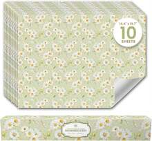 Chamomile Scented Drawer Liners For Dresser Drawers (10 Large Sheets, 19.7" X 14.4") - Non Adhesive Drawer Paper Liner For Bedroom Dresser &Amp; Closet Shelves By Lindau2019s Essentials - ColorA - View 1