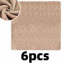 6 paquete de toallas de mano tipo spa - 10x10 pulgadas, toallas faciales altamente absorbentes para gimnasio, cabello, rostro, paquete de toallas pequeñas - Multicolor - Ver 8