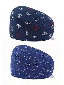 1pc Women's Cartoon Animal & Floral Print Medical Cap, Adjustable Strap, Suitable For Doctors, Nurses, Beauty Salons, Dental Clinics, Veterinary Hospitals And Other Medical Institutions - Multicolor - View 6