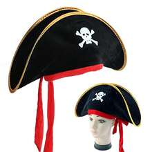 1 pieza Sombrero de pirata del Caribe, accesorio de disfraz de pirata para adultos, accesorio de Halloween - Multicolor - Ver 11