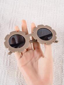 一副儿童时尚眼镜，可爱花朵图案，男女童时尚眼镜 - 彩色 - 查看 4