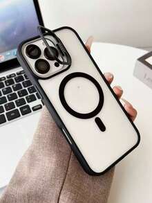 高级超强防护磁吸防摔手机壳，适用于 Air 17/16/15/14/13/12/11 Pro Max Plus，带支架和后盖玻璃镜头保护 - 淺藍色 - 查看 3