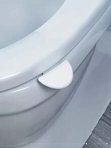 2 piezas Elevador de asiento de inodoro blanco, Asiento de inodoro portátil con asa abatible - A - Ver 3