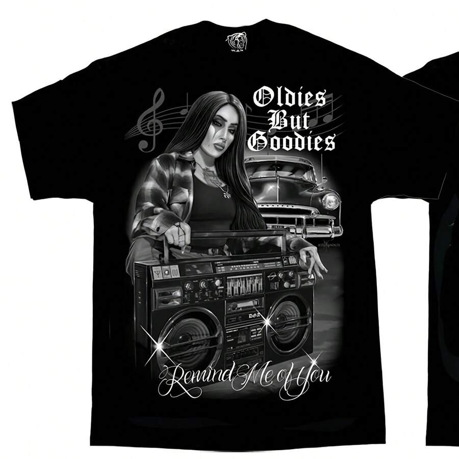 DGA T Shirt Oldies But Goodies Lowrider  Art D Gonzales - màu đen - Xem 1