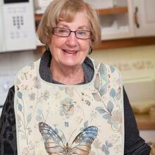 1 babero con patrón de mariposa simple y creativo, delantal de adulto elegante estampado, protección impermeable y contra salpicaduras de aceite, lavable, duradero, delantal reutilizable de alta calidad, 75 * 45 cm - A - Ver 6