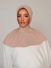 1顶时尚休闲优雅速戴头巾帽，经典简约时尚，采用柔软亲肤透气的针织面料，长帽檐两用头巾帽，适合日常生活、节日、聚会、祈祷等场合。 - 彩色 - 查看 14