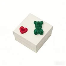 10pcs Plush Bear Heart Shaped Decor Set, With Adhesive Tape And Storage Box, Multi-Color Resin Pendant For DIY Jewelry And Phone Case Crafting - Multicolor - View 8