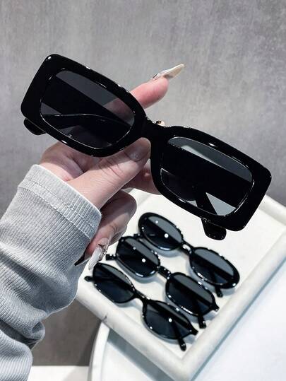 4pcs/Set Casual Summer Women's Fashion Frame Fashion Glasses, Y2K Style, UV Protection, Great For Beach, Travel, Party, Gift, Daily Matching