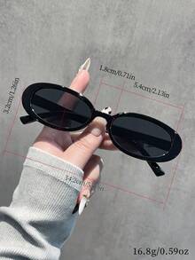 Bộ 4 chiếc kính thời trang nữ mùa hè, kiểu dáng Y2K, chống tia UV, thích hợp cho bãi biển, du lịch, tiệc tùng, làm quà tặng, phối đồ hàng ngày. - màu đen - Xem 5