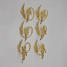 6pcs Creative Napkin Rings, Decorative Napkin Holders For Hotel, Wedding, Restaurant, Tabletop Decor - Multicolor - View 23