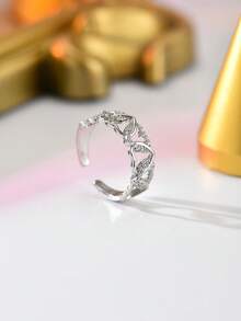 1 chiếc nhẫn đá Zirconia hình trái tim, nhẫn đính hôn hình trái tim thời trang và sáng tạo, thích hợp làm quà tặng trong tiệc cưới. - Trái tim - Xem 13