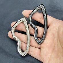 1pc Asymmetrical Shaped Keychain, Carabiner Clip Accessory For Clothing, Bags, Street Hip-Hop Style Gift Souvenir Car Accessories Bag Charm School Cute Goth Y2k - 彩色 - 查看 2
