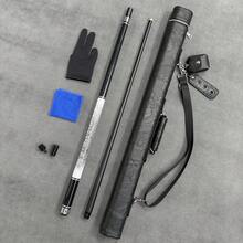 12.5mm High Precision Fiberglass Pool Cue, 2pcs/Set American 9-Ball And Pool Cue Sticks, Non-Slip Handle With Embossed Shell And Accessories - Black - View 12