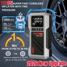 1pc 5000A Portable Jump Starter With Air Compressor - 12V Battery Booster, LED Light, Fast Charging USB Output, Multi-Protection, Includes Jump Cables, Air Pump And Car Adapter - T-706 - View 9