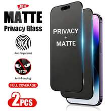 XINHONGYU 2pcs Frosted Ceramic Privacy Screen Protector, Compatible With IPhone 17 Pro Max/17 Pro/17/Air/16 Pro Max/16/16 Pro/16 Plus/14 Pro Max, 9H+ Scratch Resistant, Touch Sensitive, Compatible With Phone Cases, Includes Cleaning Kit, Ceramic Film - 2pcs - View 9