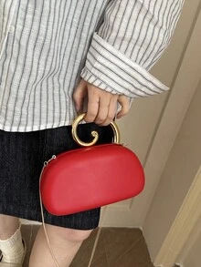 时尚百搭晚宴包 - 紅色 - 查看 5